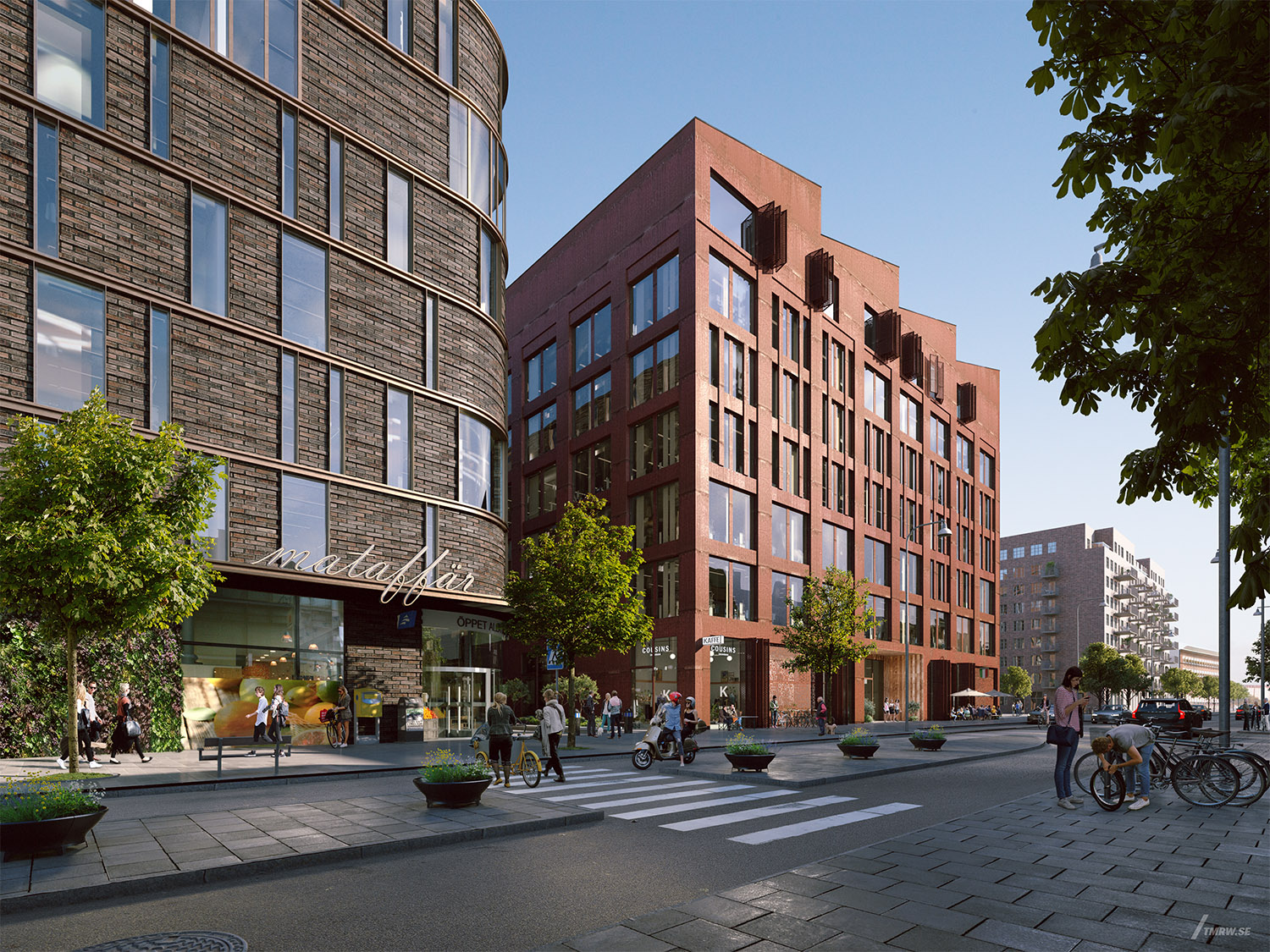 Visionsbild för utveckling av Gamlestadens Fabriker - Platzer Fastigheter