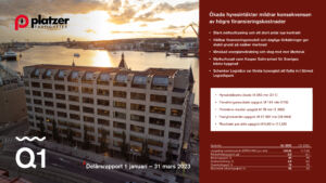 Platzer Delårsrapport jan-mar 2023